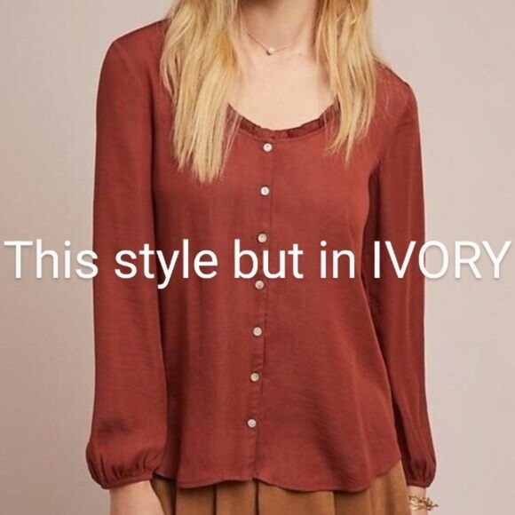 🌼 NWT Anthropologie Dolan Left Coast Ivory Top, Medium 🌼 - Picture 2 of 8